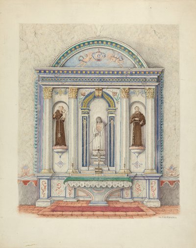 साइड वेदी, सैन लुइस रे मिशन, 1941। द्वारा विलियम कीकहोफेल