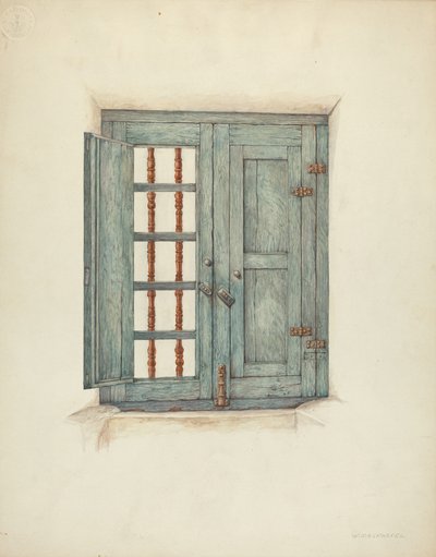 विंडो शटर और विवरण, सी. 1939. द्वारा विलियम कीकहोफेल