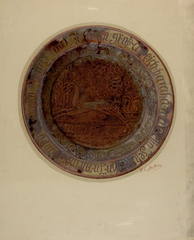 पा. जर्मन डिश, सी. 1937. द्वारा विलियम एल एंट्रीम