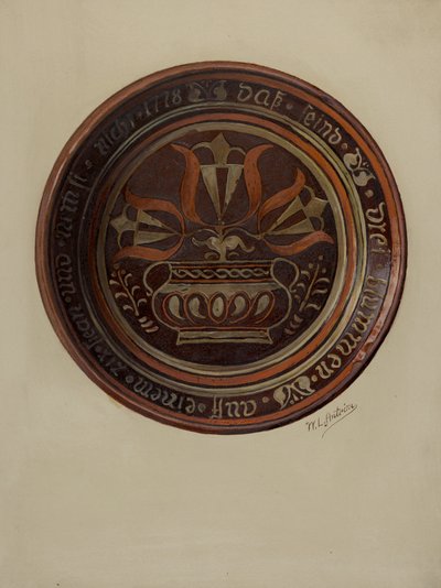 पा. जर्मन डिश, सी. 1937. द्वारा विलियम एल एंट्रीम