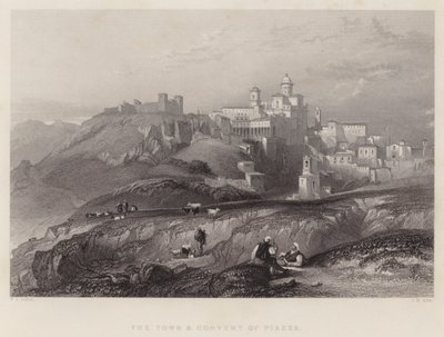 पियाज़ा का शहर और कॉन्वेंट (उत्कीर्णन) द्वारा विलियम लीटन लीच