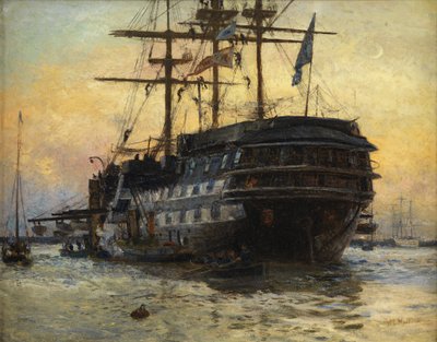 HMS वारसिप (कैनवास पर तेल) द्वारा विलियम लियोनेल वायली