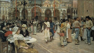 सेंट मार्क, वेनिस, 1883 का पियाज़ा। द्वारा विलियम लॉग्सडेल