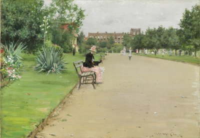 ए सिटी पार्क, c.1887 द्वारा विलियम मेरिट चेज़