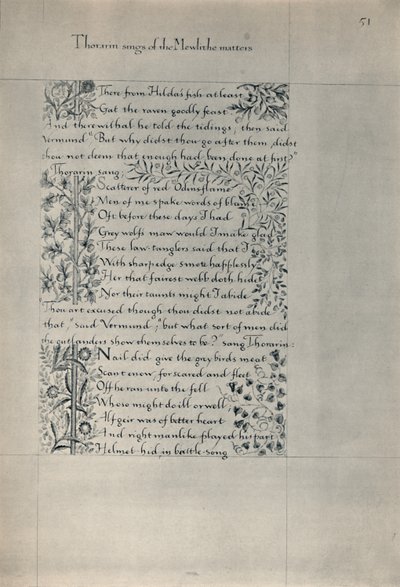 द स्टोरी ऑफ़ द डेयर ऑफ़ ईयर, 1871 से पेज। द्वारा विलियम मॉरिस