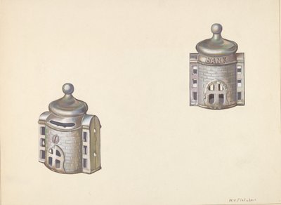 बीजान्टिन डोम सिक्का बैंक, सी। 1938. द्वारा विलियम ओ. फ्लेचर