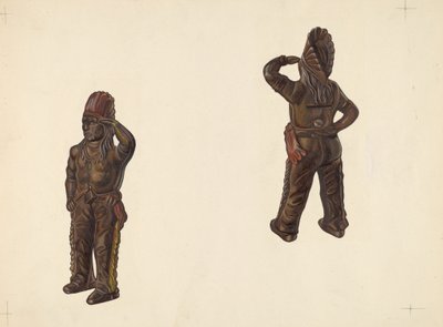 इंडियन चीफ कॉइन बैंक, सी. 1938. द्वारा विलियम ओ. फ्लेचर