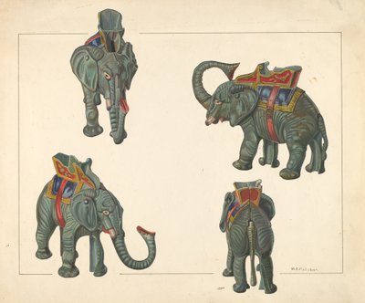 टॉय बैंक: हाथी, सी. 1938. द्वारा विलियम ओ. फ्लेचर