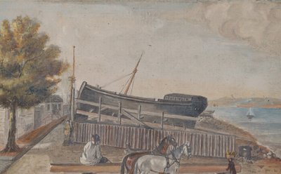 बर्ग का शिप यार्ड, 1870। द्वारा विलियम पी. चैपल