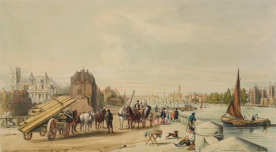 मिलबैंक, वेस्टमिंस्टर, लंदन, 1840। द्वारा विलियम पैरट