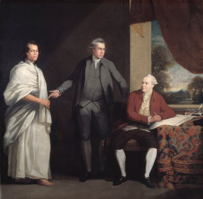 ओमई, जोसेफ बैंक्स और डॉ. डेनियल सोलेंडर, c1775-6। द्वारा विलियम पैरी