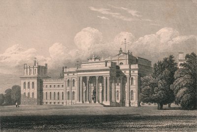 ब्लेनहेम, साउथ ईस्ट व्यू, ऑक्सफ़ोर्डशायर, 1831। द्वारा विलियम रेडक्लिफ़