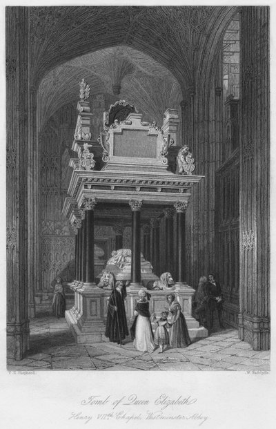 क्वीन एलिजाबेथ का मकबरा: हेनरी VII चैपल, वेस्टमिंस्टर एब्बे, c1841 द्वारा विलियम रेडक्लिफ़