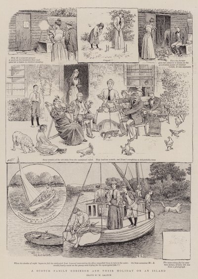 एक स्कॉच परिवार रॉबिन्सन और एक द्वीप पर उनकी छुट्टी द्वारा William Ralston