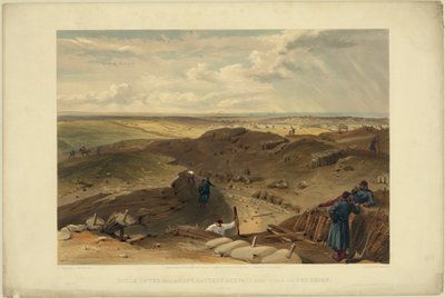मालाकॉफ़ रिडब्यूट, बैटरी ग्रीवाइस और रेडन का रियर, 1855 द्वारा विलियम क्रीमिया सिम्पसन