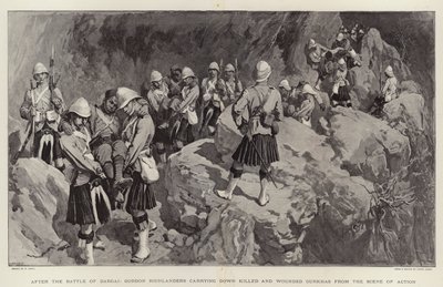 दरगाई की लड़ाई के बाद, गॉर्डन हाईलैंडर्स ने हत्या और घायल गोरखाओं को सीन ऑफ एक्शन से बाहर किया द्वारा विलियम स्मॉल