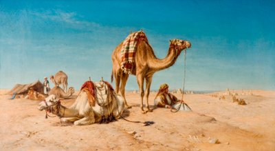 1867 में रेगिस्तान में एक हॉल्ट द्वारा William Snr. Luker