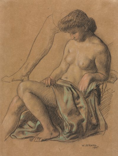 ड्रेप्ड फिगर बैठा, 1905। द्वारा विलियम स्ट्रैंड