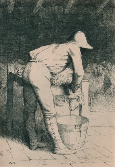 कसाई और भेड़, c1916 द्वारा विलियम स्ट्रैंड