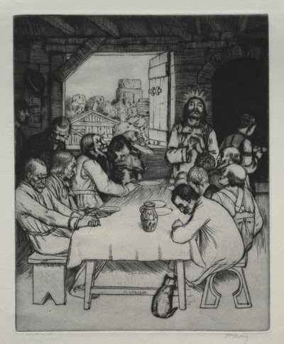 द लास्ट सपर, 1889। द्वारा विलियम स्ट्रैंड