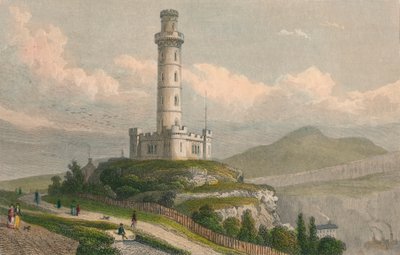 नेल्सन स्मारक, कैल्टन हिल, एडिनबर्ग, c1830। द्वारा विलियम टॉम्बल्सन