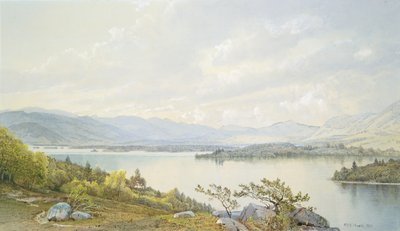 लेक स्क्वैम और सैंडविच पर्वत, 1872। द्वारा विलियम ट्रॉस्ट रिचर्ड्स