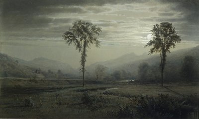 माउंट लाफायेट, न्यू हैम्पशायर, 1873 पर चांदनी। द्वारा विलियम ट्रॉस्ट रिचर्ड्स