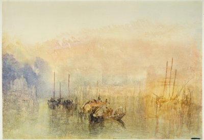 वेनिस, ग्रैंड कैनाल का प्रवेश द्वार द्वारा Joseph Mallord William Turner