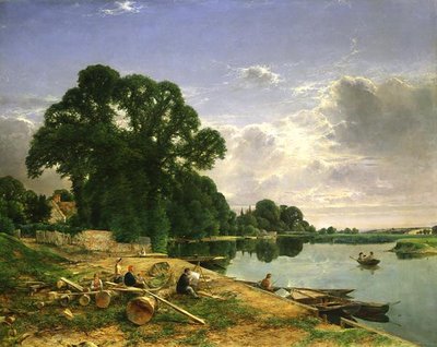 टेम्स पर, c.1870 (कैनवास पर तेल) द्वारा विलियम डब्ल्यू। गोस्लिंग