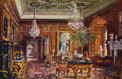 वारविक कैसल: देवदार ड्राइंग रूम (रंगीन लिथो) द्वारा विलियम डब्ल्यू। क्वाटरमैन