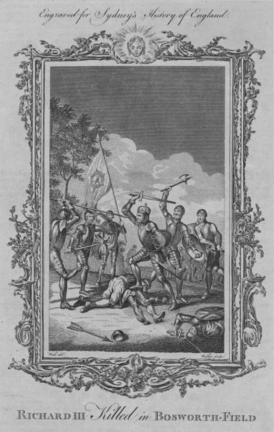 रिचर्ड III ने 1773 में बोसवर्थ-फील्ड में हत्या की। द्वारा विलियम वॉकर
