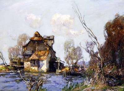 Ouse . पर पुरानी मिल द्वारा विलियम वाट मिल्ने