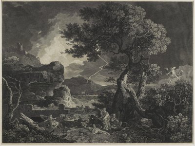 नियोब के बच्चों का विनाश, 1761 द्वारा विलियम वूलेट