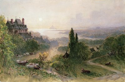 एक बड़े घर के साथ लैंडस्केप द्वारा William Wyld