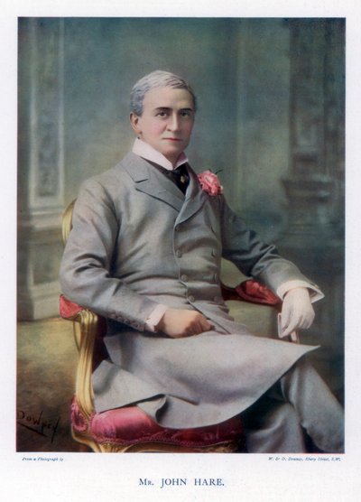 सर जॉन हरे, अंग्रेजी अभिनेता और गैरिक थियेटर के प्रबंधक, 1901। द्वारा विलियम और डैनियल डाउनी