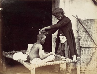 भारतीय नाई, 1860 के दशक। द्वारा Willoughके द्वारा वालेस हूपर