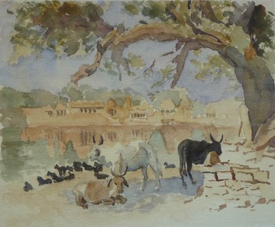 435A Jaisalmer - Gadi Sagar (sketch) द्वारा विल्सन क्लाइव