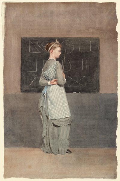 ब्लैकबोर्ड, 1877। द्वारा विंसलो होमर