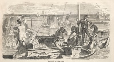 कैंप मीटिंग स्केचेस: केपिंग, 1858 में लैंडिंग। द्वारा विंसलो होमर