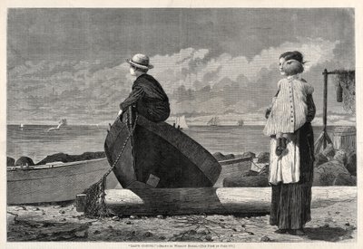 डैड्स कमिंग !, 1873। द्वारा विंसलो होमर