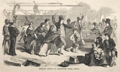 1857 के बोस्टन में संविधान घाट पर उत्प्रवासी आगमन। द्वारा विंसलो होमर