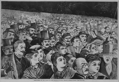 जुलाई, 1868 की रात को फायर-वर्क्स (लकड़ी की नक्काशी) द्वारा विंसलो होमर