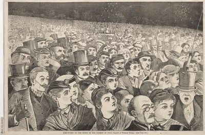 जुलाई, 1868 की रात को फायर-वर्क्स। द्वारा विंसलो होमर