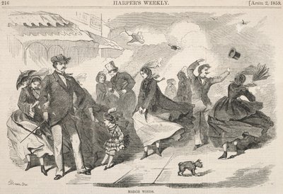 मार्च विंड, 1859। द्वारा विंसलो होमर