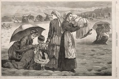 लॉन्ग ब्रांच में समुद्र तट पर - द चिल्ड्रेन ऑवर, 1874। द्वारा विंसलो होमर