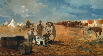 शिविर में वर्षा दिवस, 1871 द्वारा विंसलो होमर
