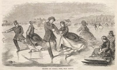 जमैका तालाब पर स्केटिंग, बोस्टन के पास, 1859। द्वारा विंसलो होमर