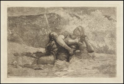अंडरटेक के लिए अध्ययन, c.1886 द्वारा विंसलो होमर