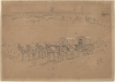 आपूर्ति ट्रेन, 1864। द्वारा विंसलो होमर