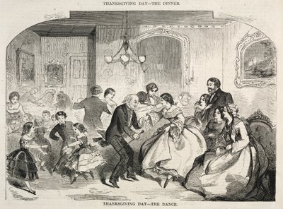 थैंक्सगिविंग डे - द डांस, 1858। द्वारा विंसलो होमर